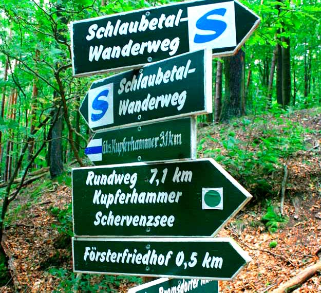Many paths lead through the Schlaubetal